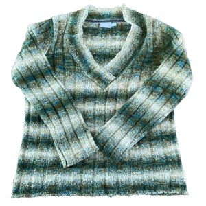 Green Striped vintage 90s Denver Hayes Sweater